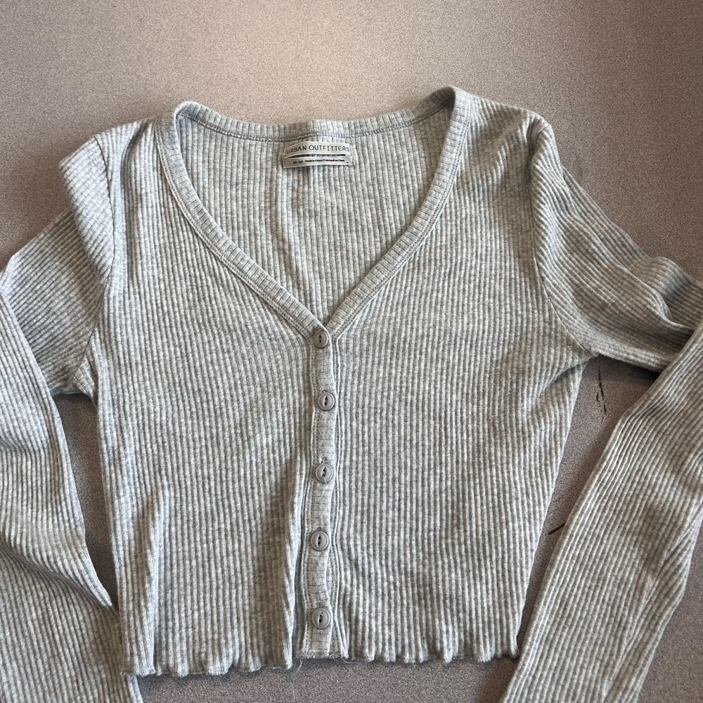 Urban Outfitters ribbed button down v neck top
